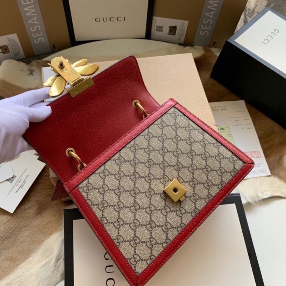 [Premium Quality] – Gucci Queen Margaret Gg Small Top Handle Bag Red 10 Inches 476541 9I6St 8540