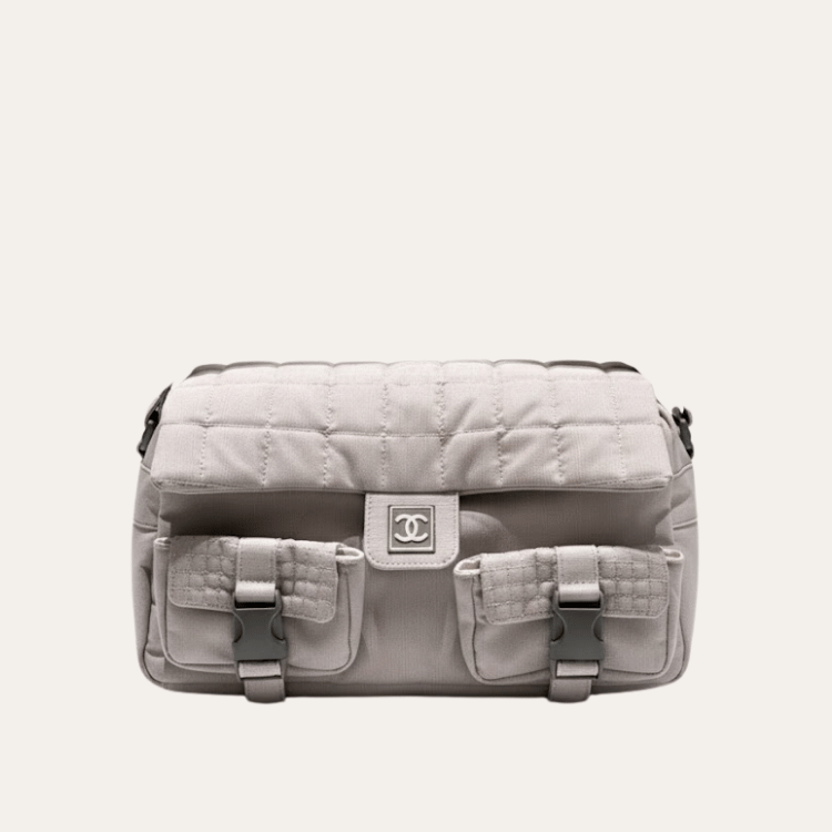 Chanel Messenger Bag Grey 13.8 Inches