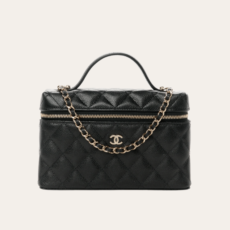 Chanel Vanity With Chain Black 7.9 Inches