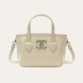 Chanel Vanity Mini Tote Bag With Crystal Cc Logo Off-White 6.3 Inches