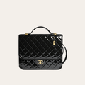 Chanel Maxi Top Handle Flap Bag Black 12.2 Inches
