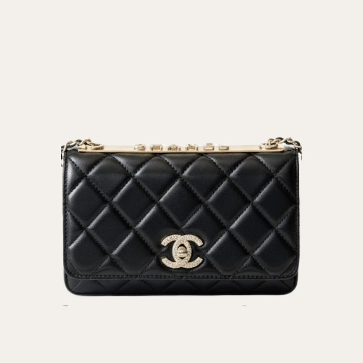 Chanel Trendy Cc Woc (Wallet On Chain) Black 7.5 Inches