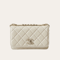 Chanel Trendy Cc Woc (Wallet On Chain) Off-White 7.5 Inches