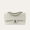 Chanel Mini Square Flap Bag White 7.9 Inches
