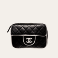 Chanel Camera Bag Mini Black 7.1 Inches