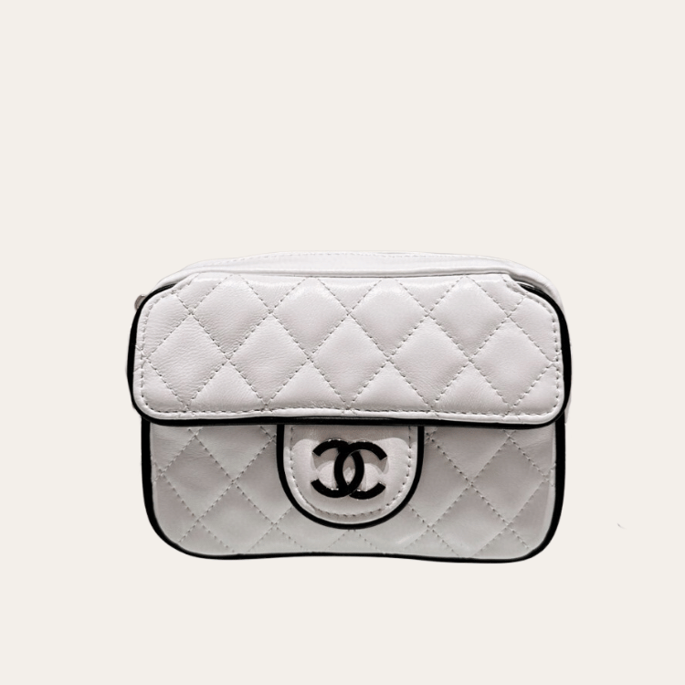 Chanel Camera Bag Mini White 7.1 Inches