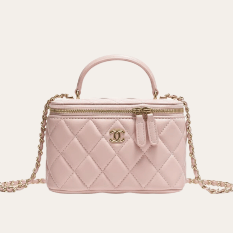 Chanel Classic Mini Vanity Case Light Pink 6.7 Inches