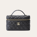 Chanel Mini Vanity Case Black 7.9 Inches