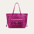 Louis Vuitton Neverfull MM Monogram Empreinte With Pouch Pocket Pink 12.2 Inches M20921