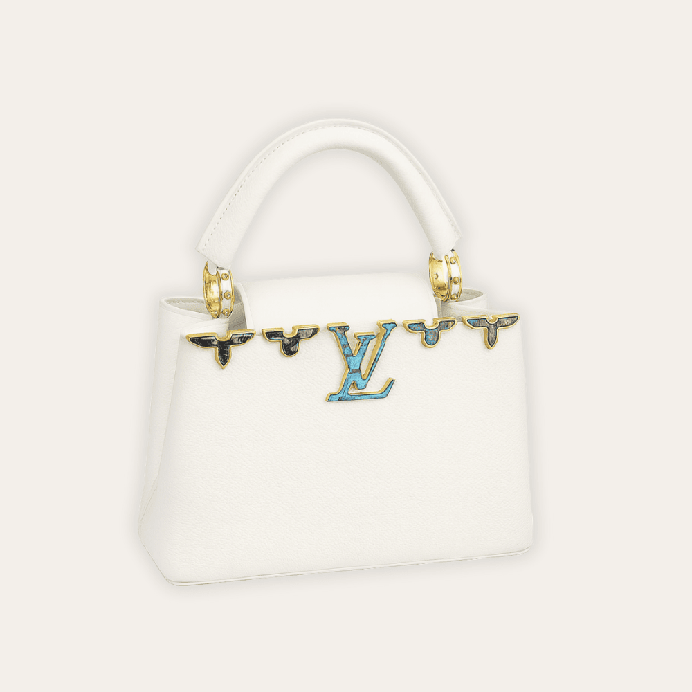 Louis Vuitton Capucines BB White 10.6 Inches