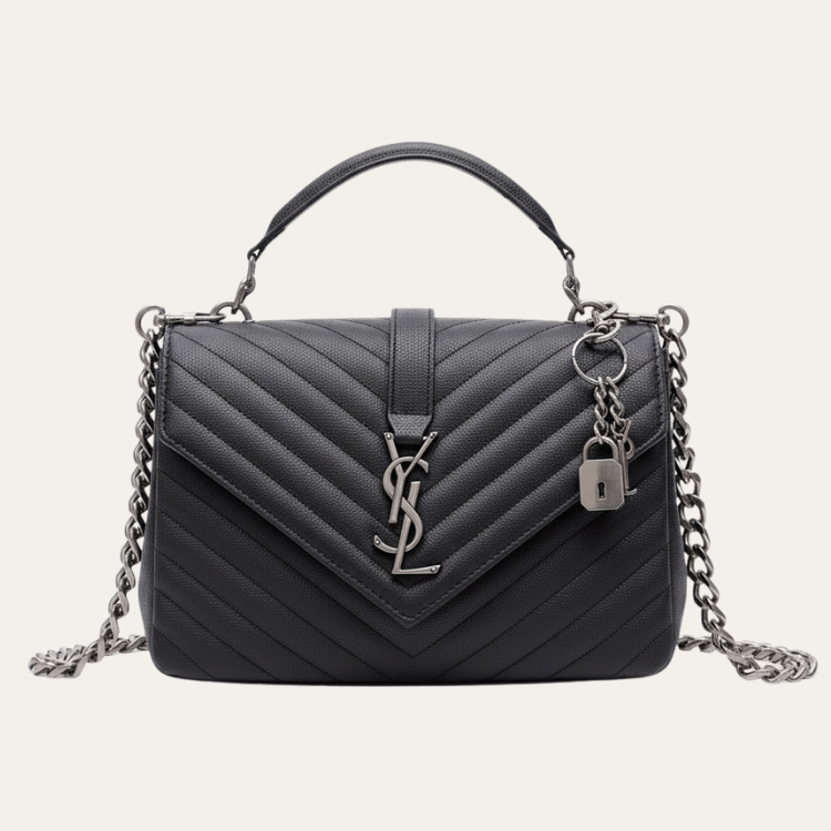 Saint Laurent Loulou Puffer Mini Bag Black 7.9 Inches
