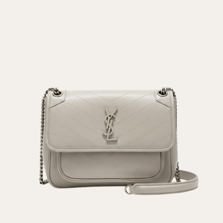 Saint Laurent Niki Bag Gray Quilted 11 Inches