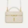 Saint Laurent Quilted Mini Vanity Bag Off White 7.1 Inches 7667311El079207