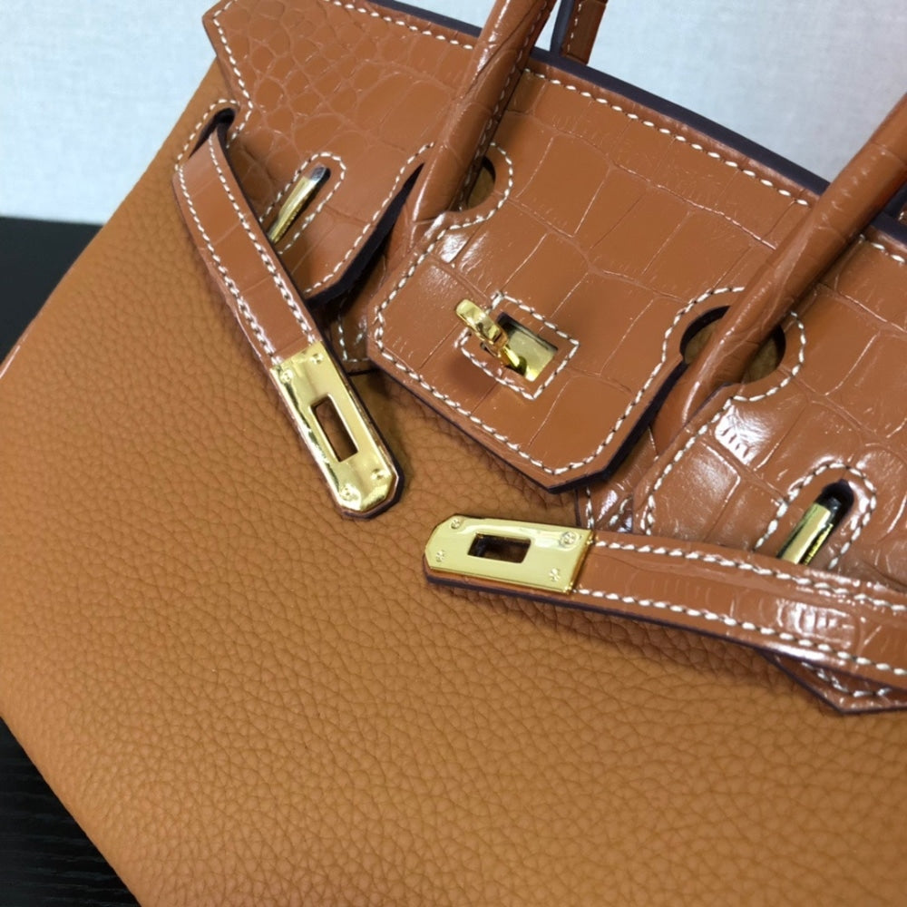 Hermes Birkin Touch Togo Handbag Brown 25cm