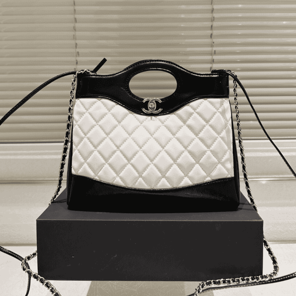 Chanel 31 Shopping Bag Black & White 13.8 Inches
