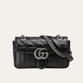 Gucci GG Marmont Mini Shoulder Bag Black 22Cm 446744 UM8AN 1000