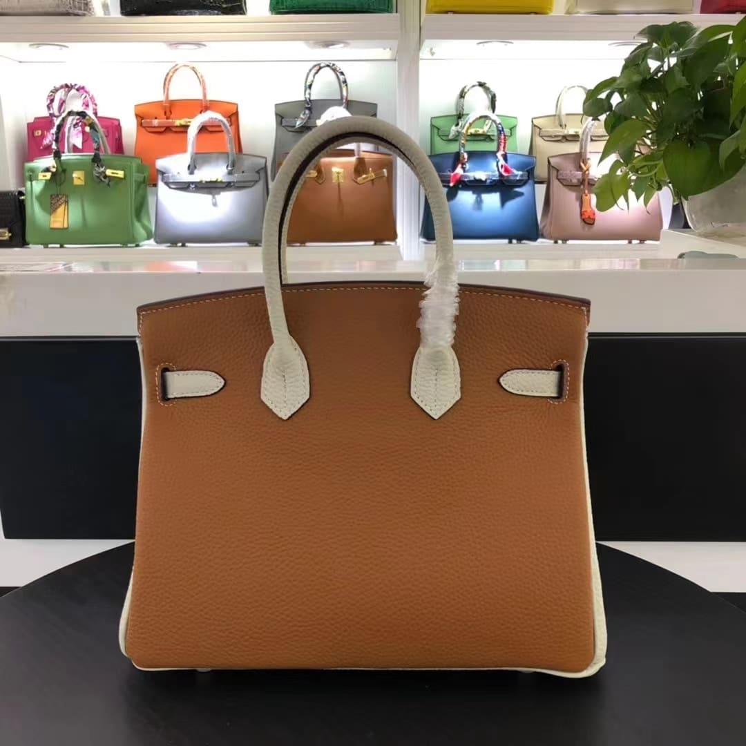 Hermes Birkin 30 Togo Brushed Leather Gold Hardware Brown 30Cm