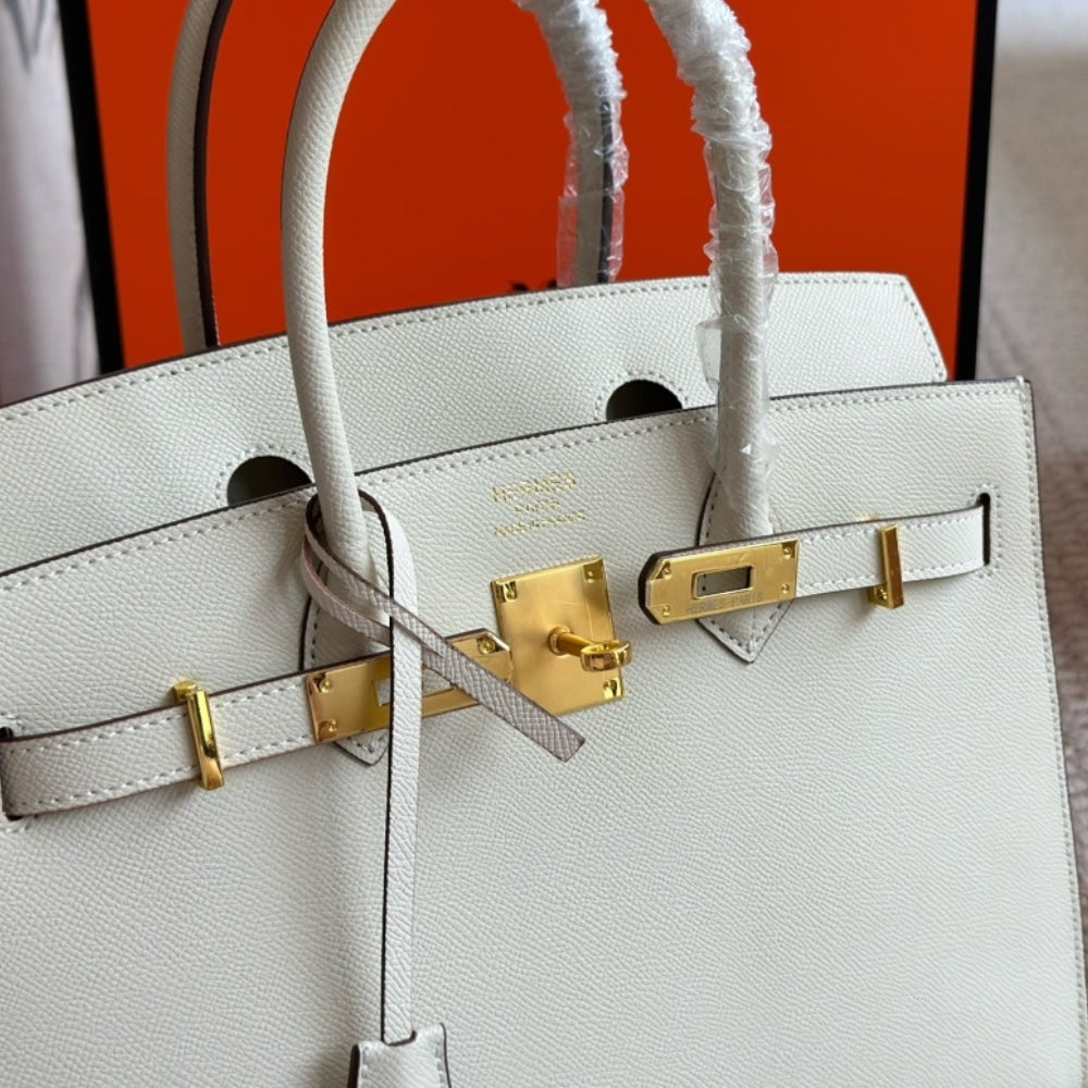 Hermes Birkin 30 Togo Mushroom White 30Cm