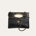 Chanel Clutch And Gold Plated Metal In Black 9.8 Inches AS5038 B17663 94305