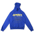 SP5DER Spider Web Graphic Hoodie – Blue (Heavyweight)