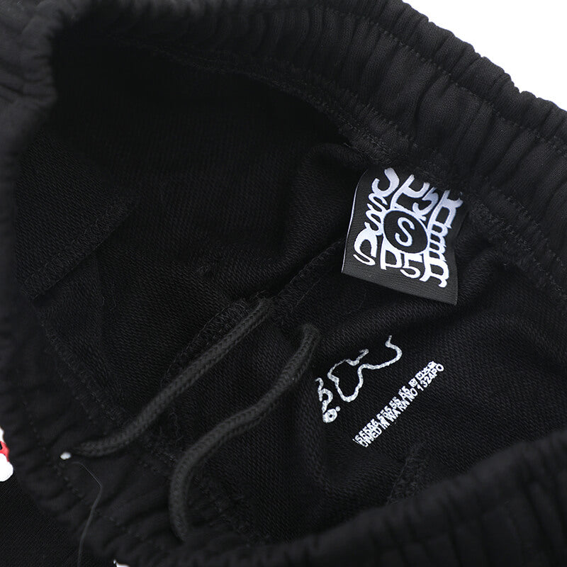 Sp5der Classic Flame Logo Graffiti Pant – Black