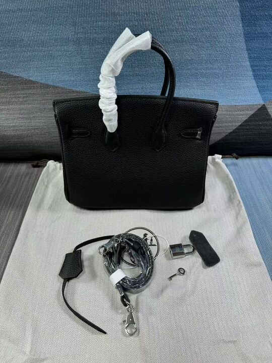 Hermès Birkin B25 Togo Black 25Cm Silver Hardware