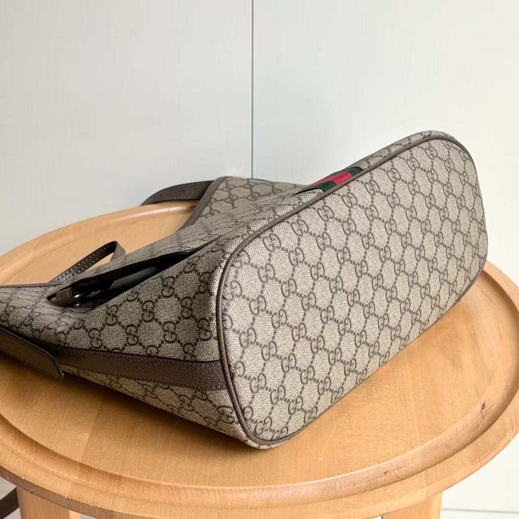 Gucci Ophidia Large Shoulder Bag Beige 13.2 Inches 836871 FAE0K 9853