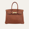 Hermes Birkin 30 Barenia Faubourg Fauve Gold Hardware Brown 30Cm