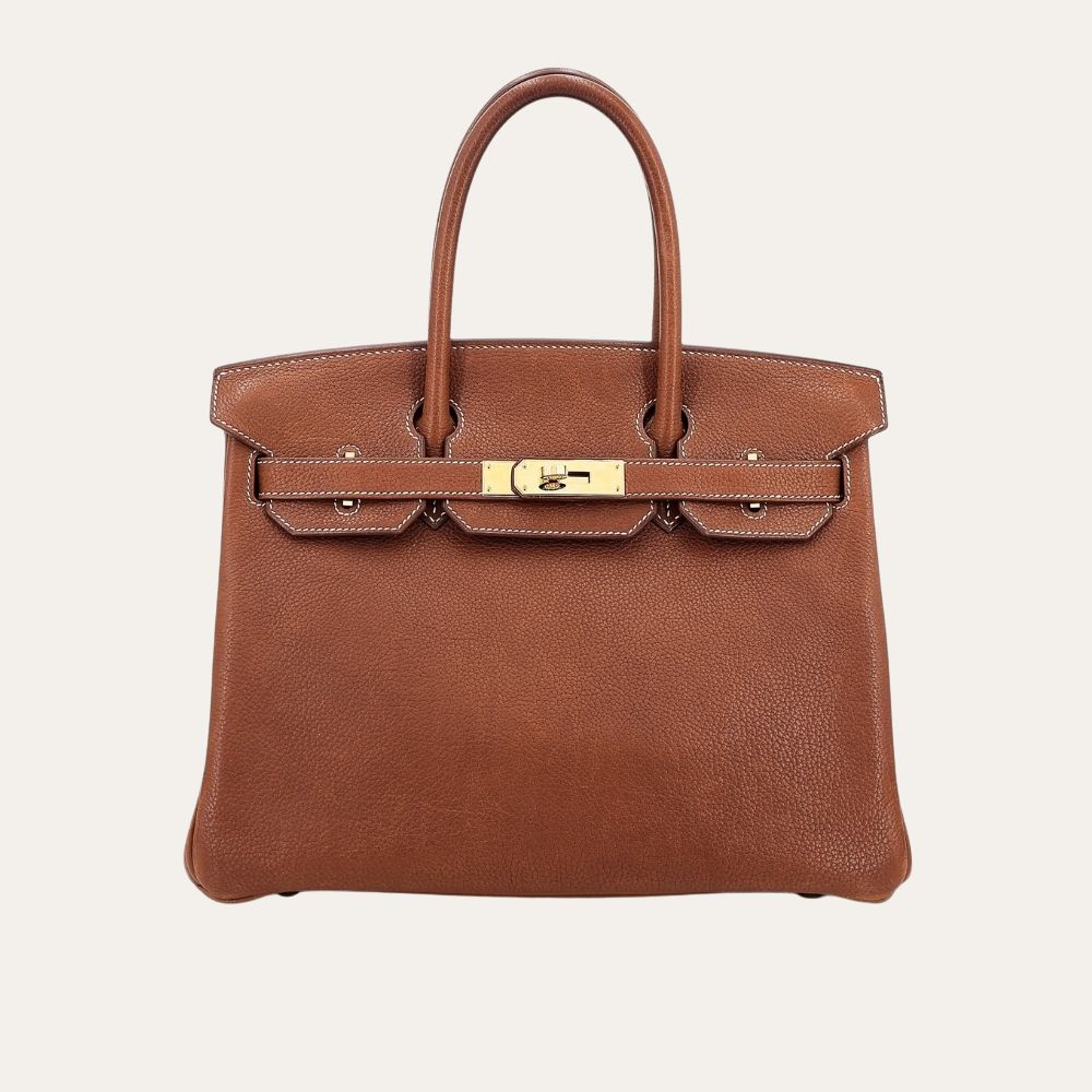 Hermes Birkin 30 Barenia Faubourg Fauve Gold Hardware Brown 30Cm
