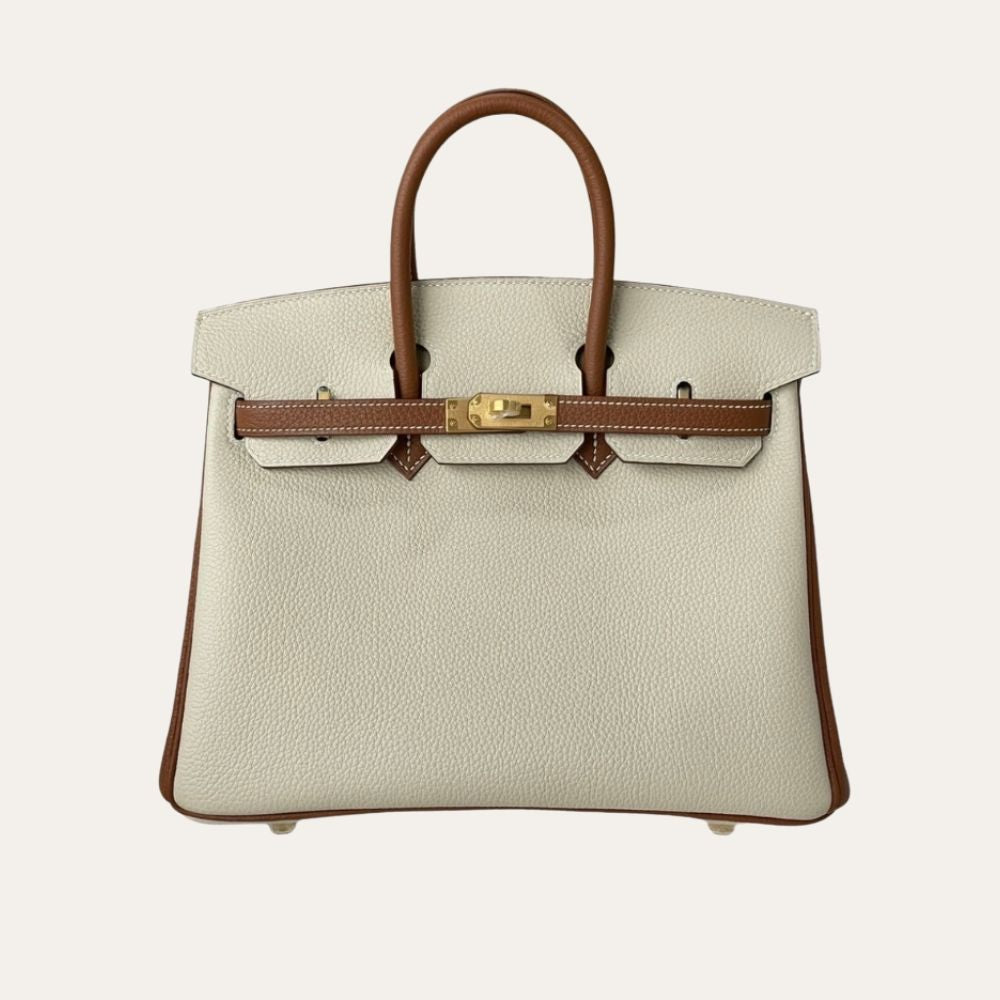 Hermes Birkin 30 Togo Brushed Leather Gold Hardware Beige Brown 30Cm