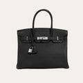 Hermès Birkin B25 Togo Black 25Cm Silver Hardware