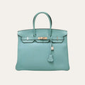 Hermes Birkin 30 Bag Paon Epsom Palladium Hardware Blue 30Cm